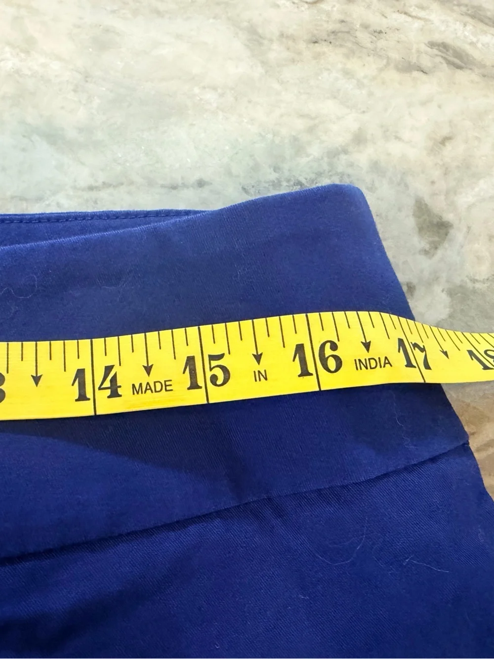 Ann Taylor Size 10 Navy Blue Stretch Cotton Straight Pencil Skirt Career